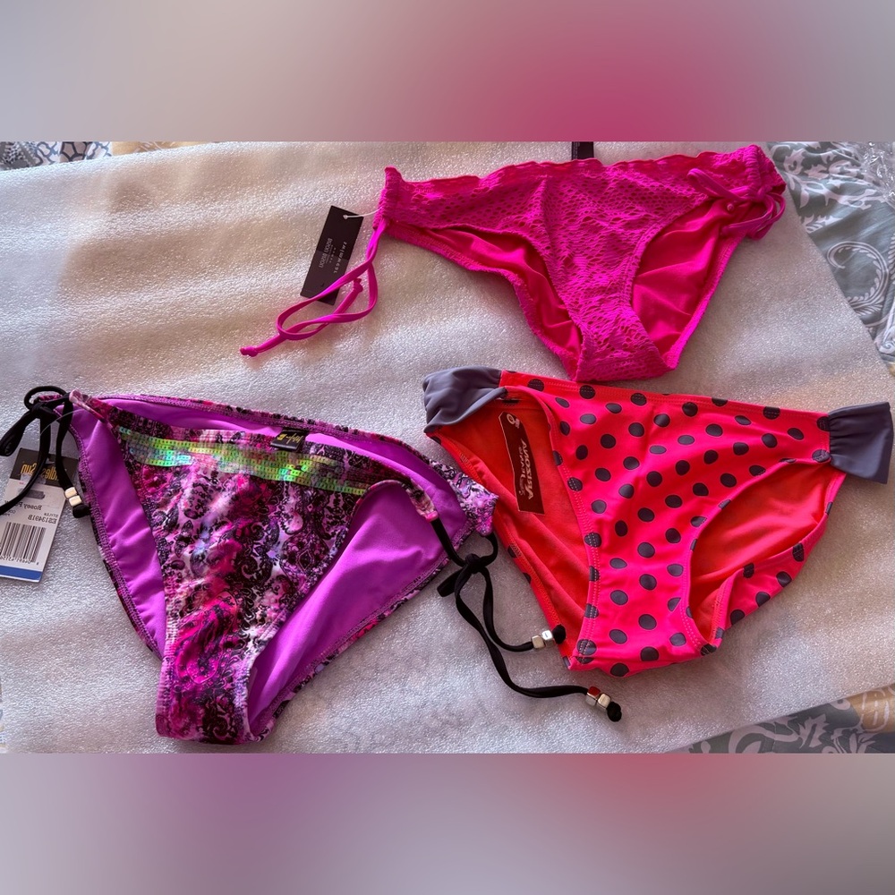 Arizona Jean Company Women's Swim Bottoms - Pink, Purple, Red